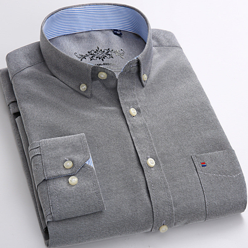 Pure Color Casual Non-Iron Cotton Shirt